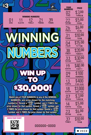 WINNING NUMBERS rollover image