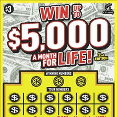 WIN UP TO $5,000 A MONTH FOR LIFE 2ND ED. thumb nail